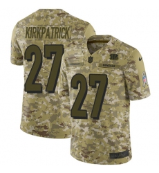 Men's Nike Cincinnati Bengals #27 Dre Kirkpatrick Limited Camo 2018 Salute to Service NFL Jersey