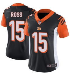 Women's Nike Cincinnati Bengals #15 John Ross Vapor Untouchable Limited Black Team Color NFL Jersey