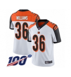 Men's Cincinnati Bengals #36 Shawn Williams White Vapor Untouchable Limited Player 100th Season Football Jersey