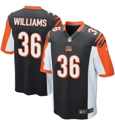 Men's Nike Cincinnati Bengals #36 Shawn Williams Game Black Team Color NFL Jersey