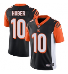 Men's Nike Cincinnati Bengals #10 Kevin Huber Vapor Untouchable Limited Black Team Color NFL Jersey