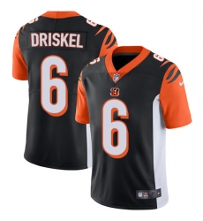 Men's Nike Cincinnati Bengals #6 Jeff Driskel Vapor Untouchable Limited Black Team Color NFL Jersey