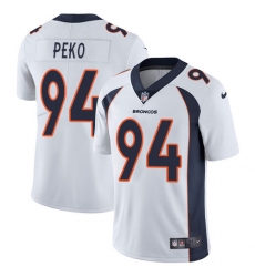Youth Nike Denver Broncos #94 Domata Peko White Vapor Untouchable Limited Player NFL Jersey
