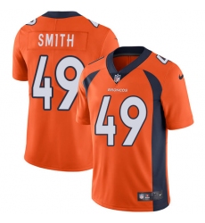 Men's Nike Denver Broncos #49 Dennis Smith Orange Team Color Vapor Untouchable Limited Player NFL Jersey