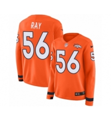 Women's Nike Denver Broncos #56 Shane Ray Limited Orange Therma Long Sleeve NFL Jersey
