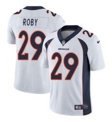 Men's Nike Denver Broncos #29 Bradley Roby White Vapor Untouchable Limited Player NFL Jersey