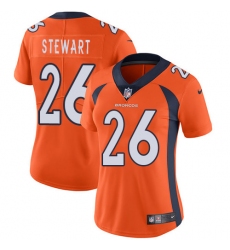 Women's Nike Denver Broncos #26 Darian Stewart Orange Team Color Vapor Untouchable Limited Player NFL Jersey