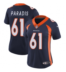 Women's Nike Denver Broncos #61 Matt Paradis Navy Blue Alternate Vapor Untouchable Limited Player NFL Jersey