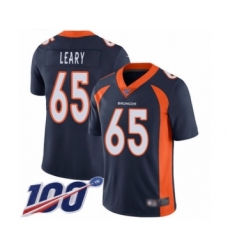 Men's Denver Broncos #65 Ronald Leary Navy Blue Alternate Vapor Untouchable Limited Player 100th Season Football Jersey