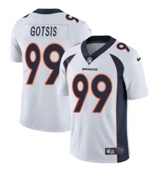 Men's Nike Denver Broncos #99 Adam Gotsis White Vapor Untouchable Limited Player NFL Jersey