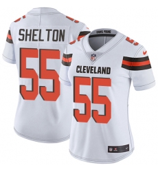 Women's Nike Cleveland Browns #55 Danny Shelton White Vapor Untouchable Limited Player NFL Jersey