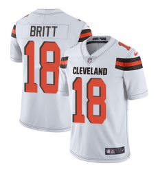 Men's Nike Cleveland Browns #18 Kenny Britt White Vapor Untouchable Limited Player NFL Jersey