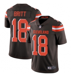 Youth Nike Cleveland Browns #18 Kenny Britt Brown Team Color Vapor Untouchable Limited Player NFL Jersey