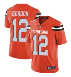 Men's Nike Cleveland Browns #12 Josh Gordon Orange Alternate Vapor Untouchable Limited Player NFL Jersey