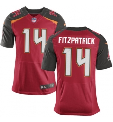 Men's Nike Tampa Bay Buccaneers #14 Ryan Fitzpatrick Elite Red Team Color NFL Jersey