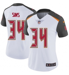 Women's Nike Tampa Bay Buccaneers #34 Charles Sims Elite White NFL Jersey