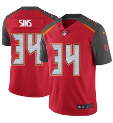 Youth Nike Tampa Bay Buccaneers #34 Charles Sims Elite Red Team Color NFL Jersey