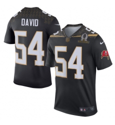 Men's Nike Tampa Bay Buccaneers #54 Lavonte David Elite Black Team Irvin 2016 Pro Bowl NFL Jersey