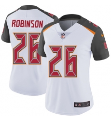 Women's Nike Tampa Bay Buccaneers #26 Josh Robinson White Vapor Untouchable Limited Player NFL Jersey