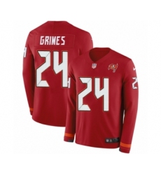 Youth Nike Tampa Bay Buccaneers #24 Brent Grimes Limited Red Therma Long Sleeve NFL Jersey