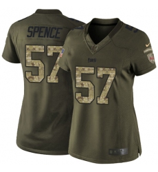 Women's Nike Tampa Bay Buccaneers #57 Noah Spence Elite Green Salute to Service NFL Jersey