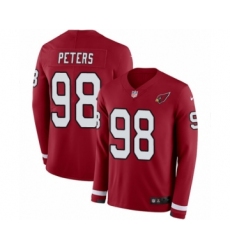 Youth Nike Arizona Cardinals #98 Corey Peters Limited Red Therma Long Sleeve NFL Jersey