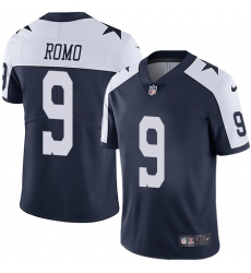 Men's Nike Dallas Cowboys #9 Tony Romo Navy Blue Throwback Alternate Vapor Untouchable Limited Player NFL Jersey