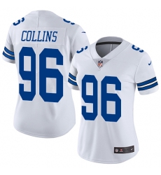 Women's Nike Dallas Cowboys #96 Maliek Collins White Vapor Untouchable Limited Player NFL Jersey