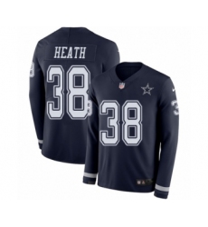 Youth Nike Dallas Cowboys #38 Jeff Heath Limited Navy Blue Therma Long Sleeve NFL Jersey