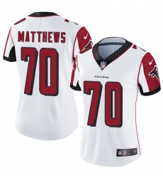 Women's Nike Atlanta Falcons #70 Jake Matthews White Vapor Untouchable Limited Player NFL Jersey