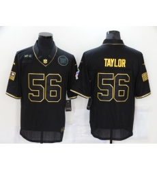 Men's New York Giants #56 Lawrence Taylor Olive Gold Salute To Service Limited Jersey
