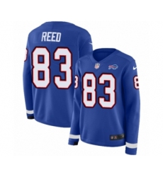 Women's Nike Buffalo Bills #83 Andre Reed Limited Royal Blue Therma Long Sleeve NFL Jersey