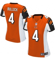 Women's Nike Cincinnati Bengals #4 Randy Bullock Game Orange Alternate NFL Jersey