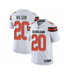 Men's Cleveland Browns #20 Howard Wilson White Vapor Untouchable Limited Player Football Jersey