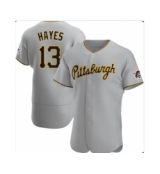 Men's Pittsburgh Pirates #13 KeBryan Hayes Gray Flex Base Stitched Jersey