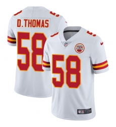 Men's Nike Kansas City Chiefs #58 Derrick Thomas White Vapor Untouchable Limited Player NFL Jersey