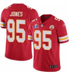 Youth Kansas City Chiefs #95 Chris Jones Red 2023 F U S E Vapor Untouchable Limited Stitched 2024 Super Bowl LVIII Jersey